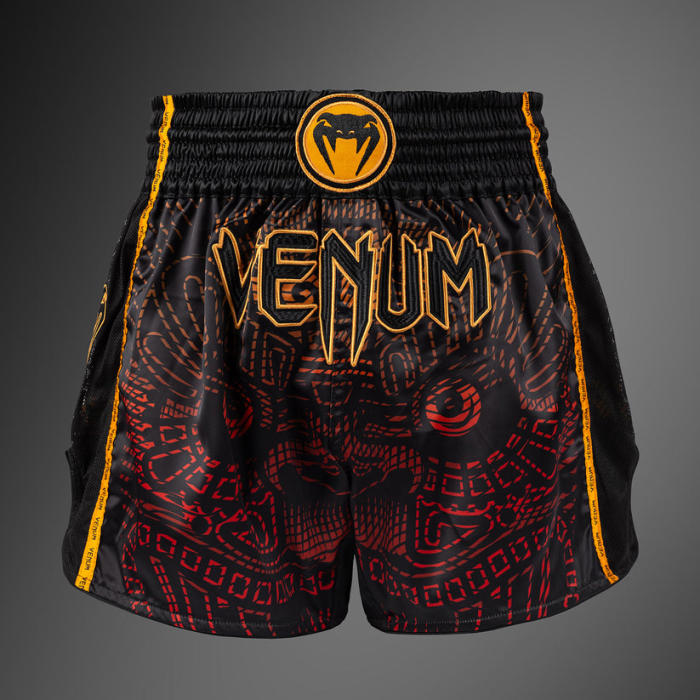 Шорти - Venum Quetzal Fury Muay Thai shorts - Black/Fury Red/ Tangerine​
